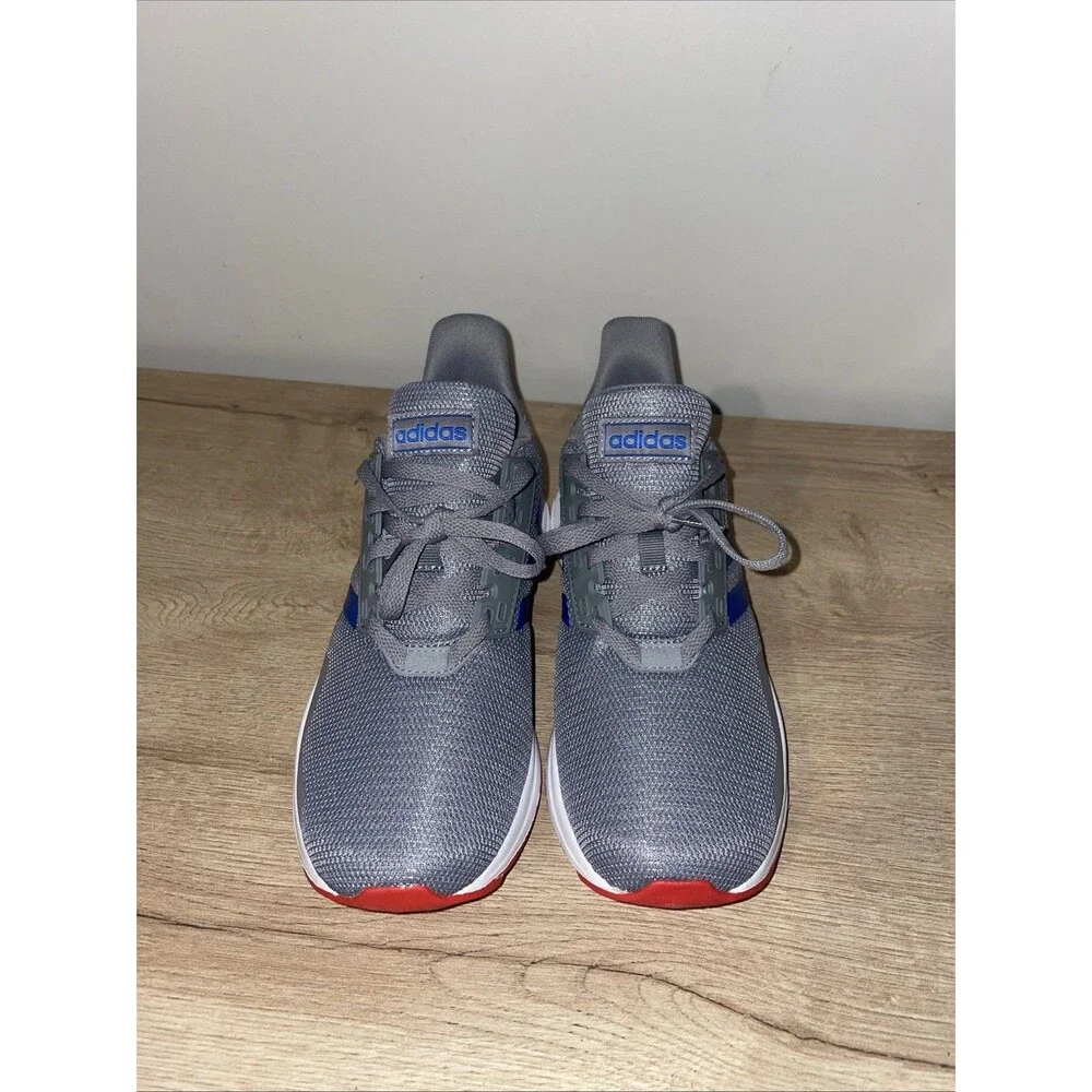Adidas Duramo 9 K Youth Running Shoes Size 6 Grey Blue Red EE6924 NWB